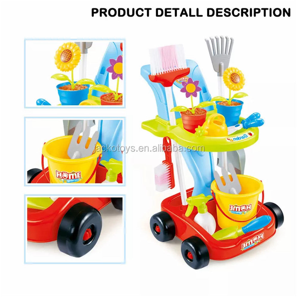 Carro Con Herramienta De Jardinería Para niños