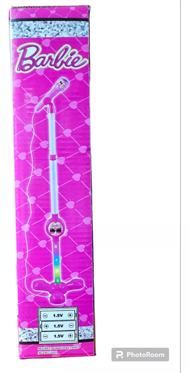 Microfono Pedestal Luz Musica  Barbie