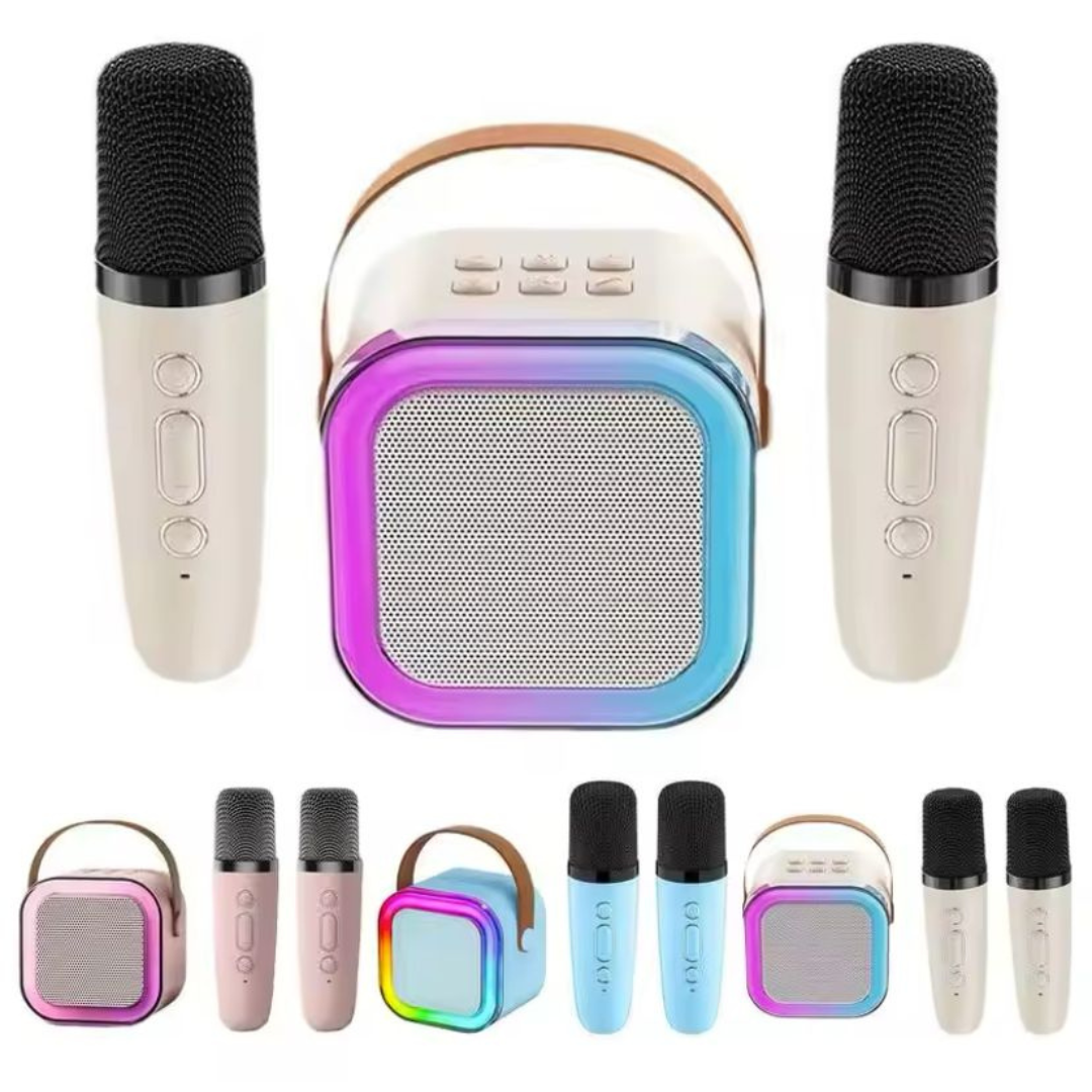 Altavoz De Karaoke Y Microfonos Portatil