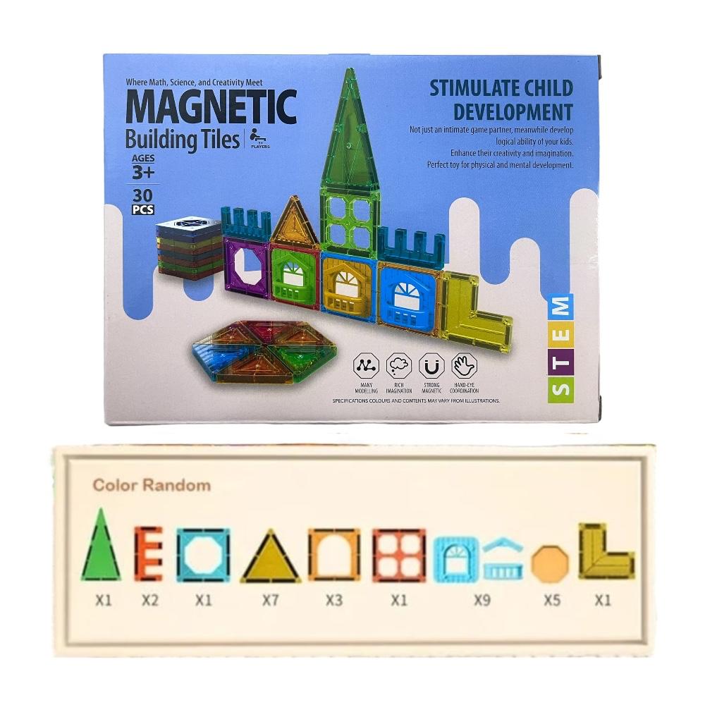 Juego Magnético Bloques Didáctico 30 Pcs