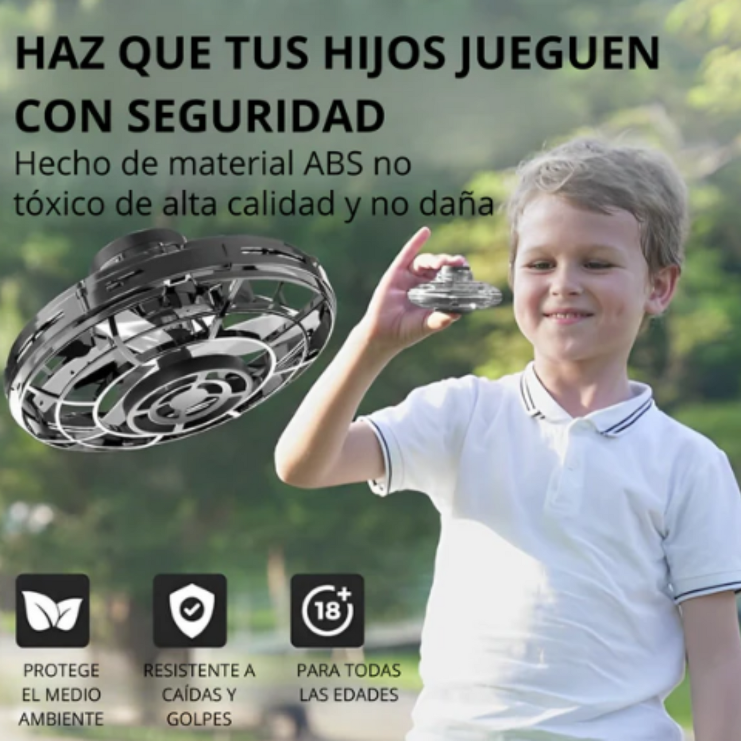Spinner Volador Mini Dron Con Luces