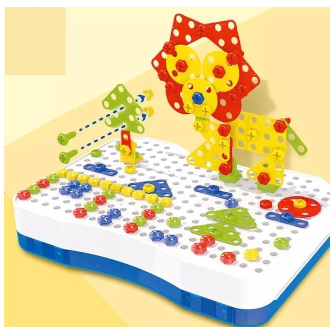 BLOQUES DE CONSTRUCCION 258 PIEZAS CON TALADRO