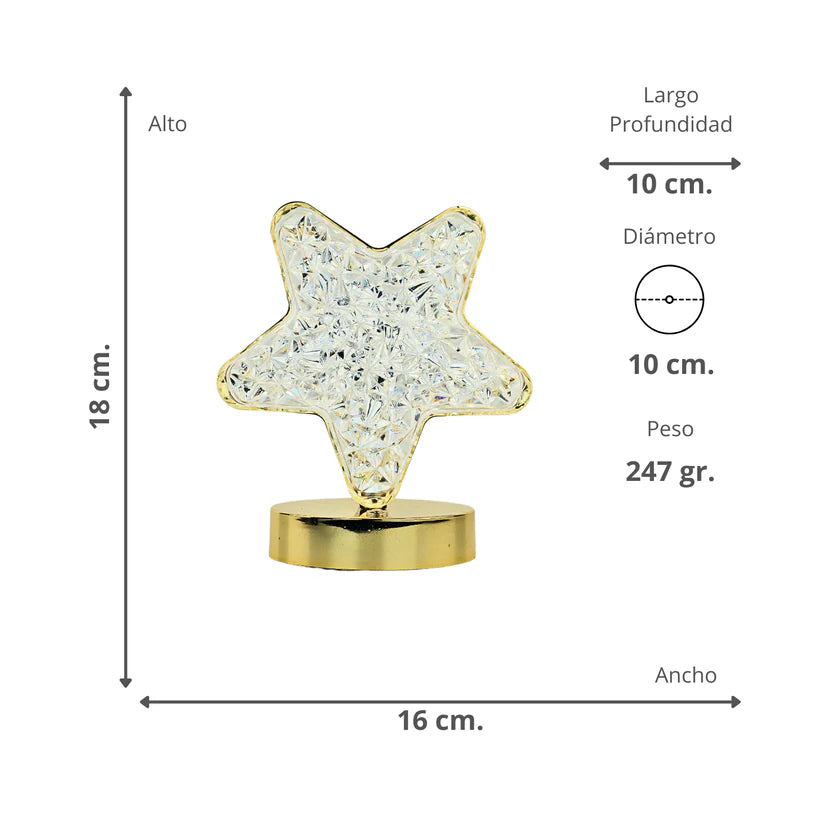 Lámpara Decorativa LED Estrella Luz
