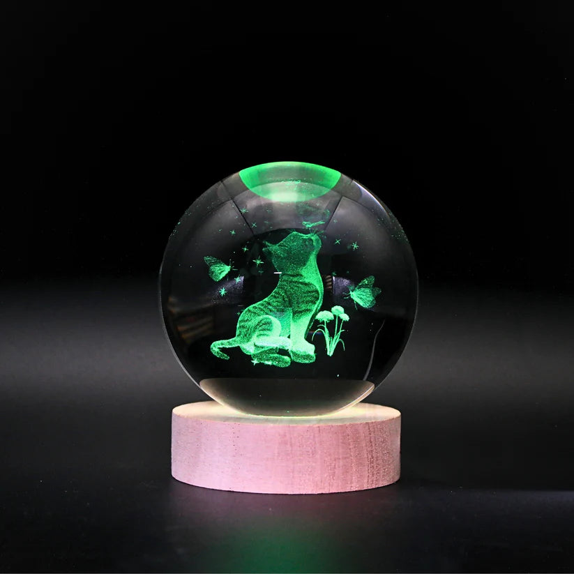 Lampara Bola De Cristal LED RGB Colores