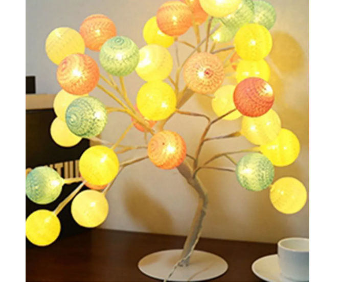 Lampara De Mesa Arbolito BONSAI NAVIDAD