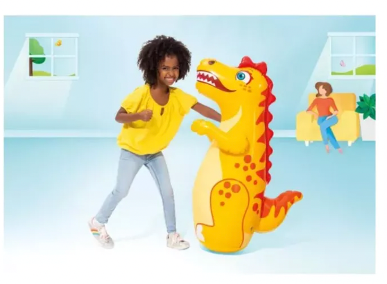 Mono Porfiado Inflable Dinosaurio Juego