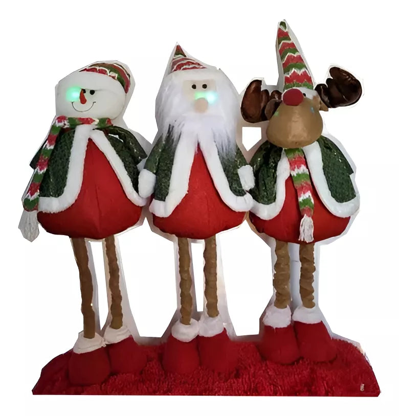 Pack 3 Muñecos Navidad 95cm
