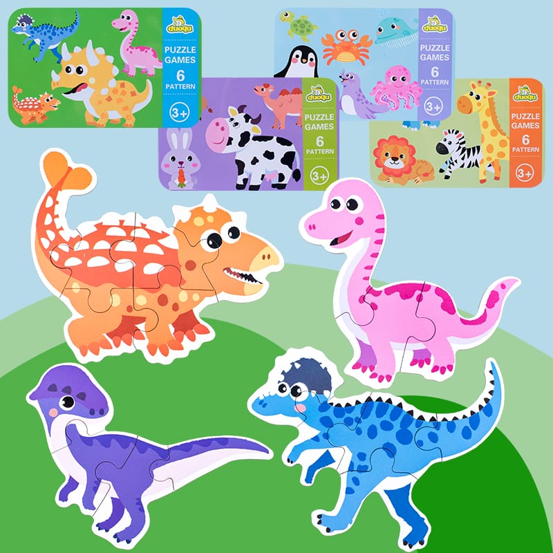 PUZZLE ROMPECABEZAS MONTESSORI 3D DINOSAURIO