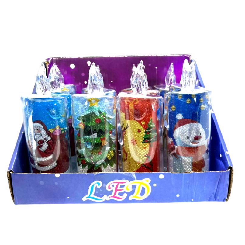 Pack 12 Velas Navideñas Led