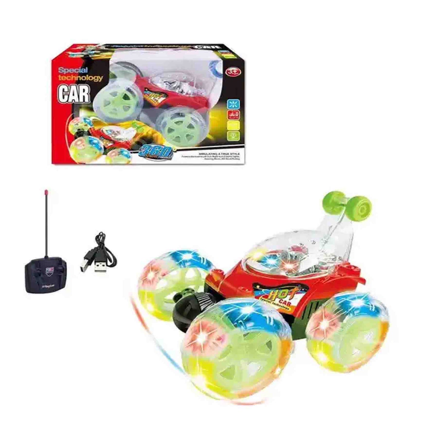 Auto Loco A Control Remoto Luces Y Sonido