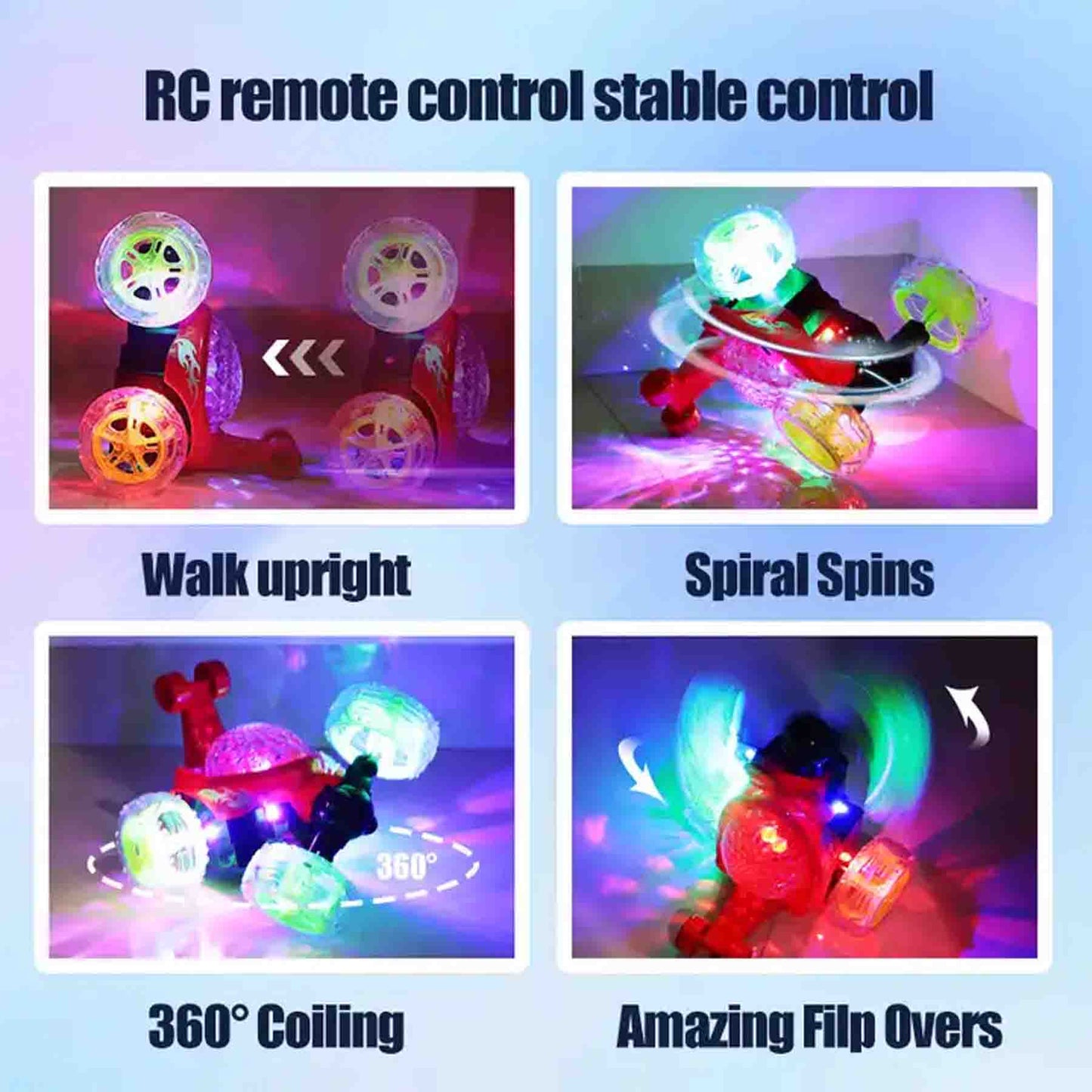 Auto Loco A Control Remoto Luces Y Sonido