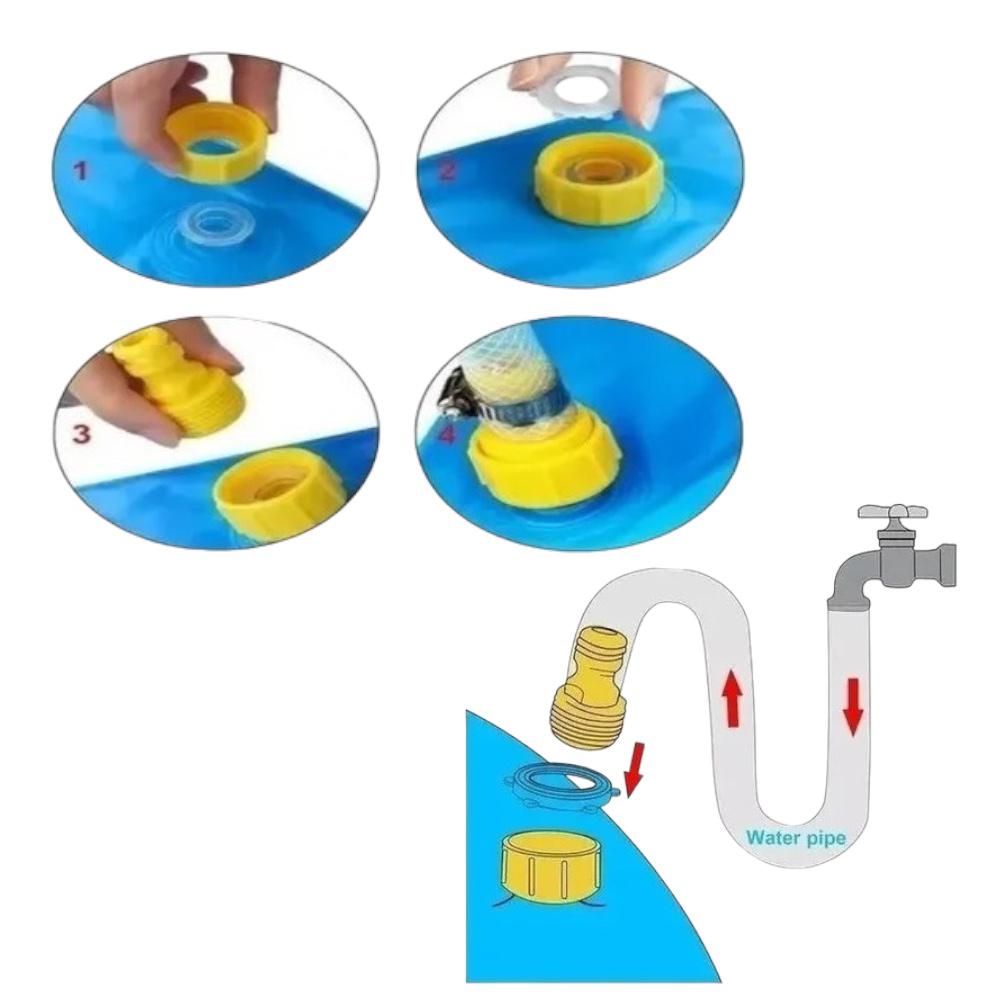 Piscina Alfombra Lanza Agua 170 Cm