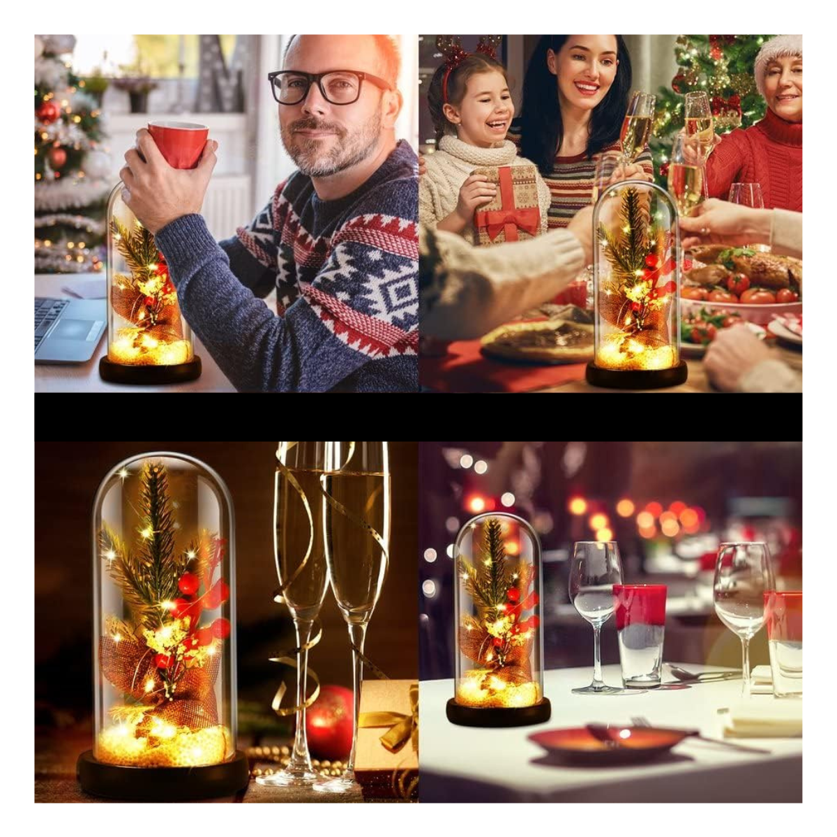 Árbol de Navidad LED Cúpula de Cristal