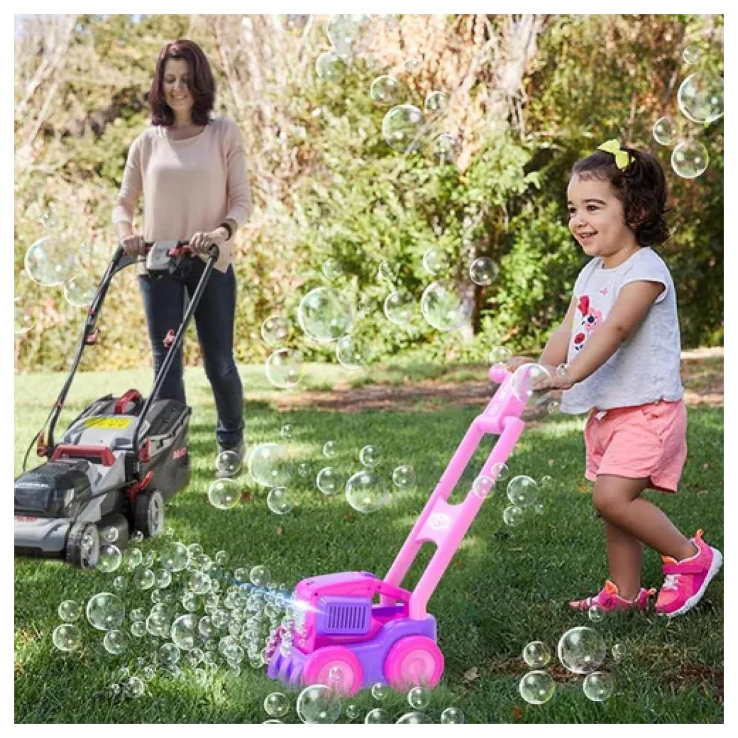 Carrito Corta Cesped Lanzador De Burbujas