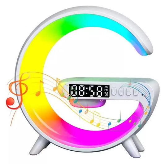 Lampara Despertador Cargador Inalambrico 4 en 1