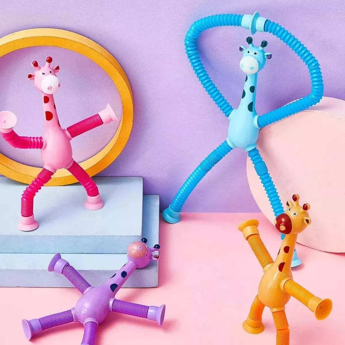 2 en 1 incluye 4 jirafas + 12 masas magicas