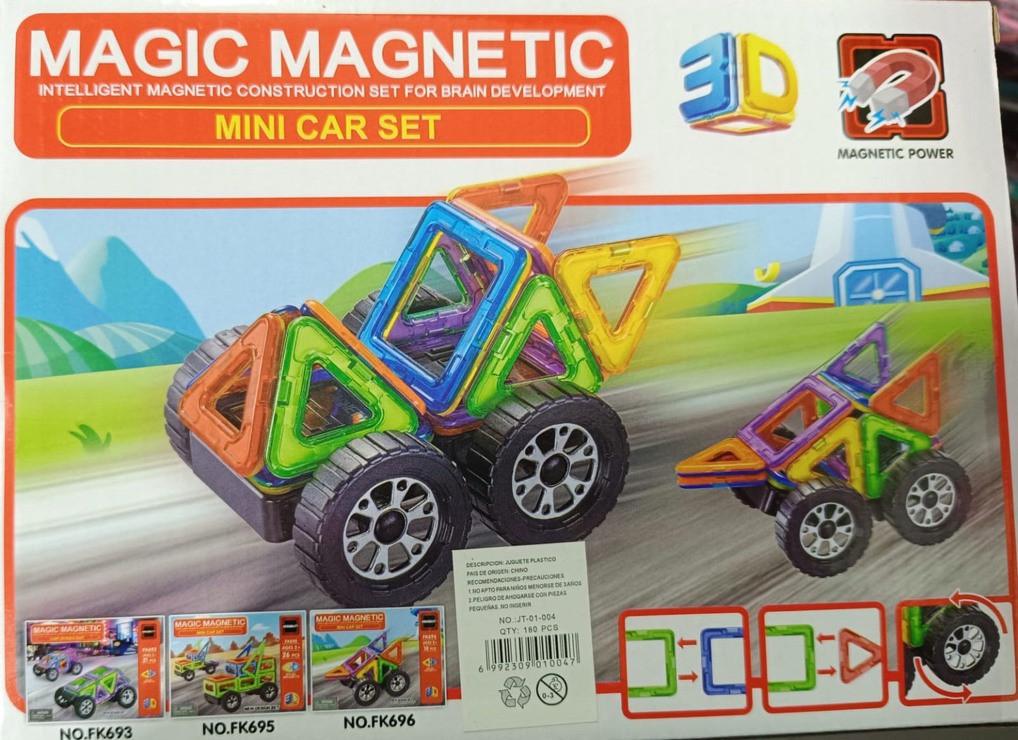 Juego de Bloques Magnéticos Mini Auto