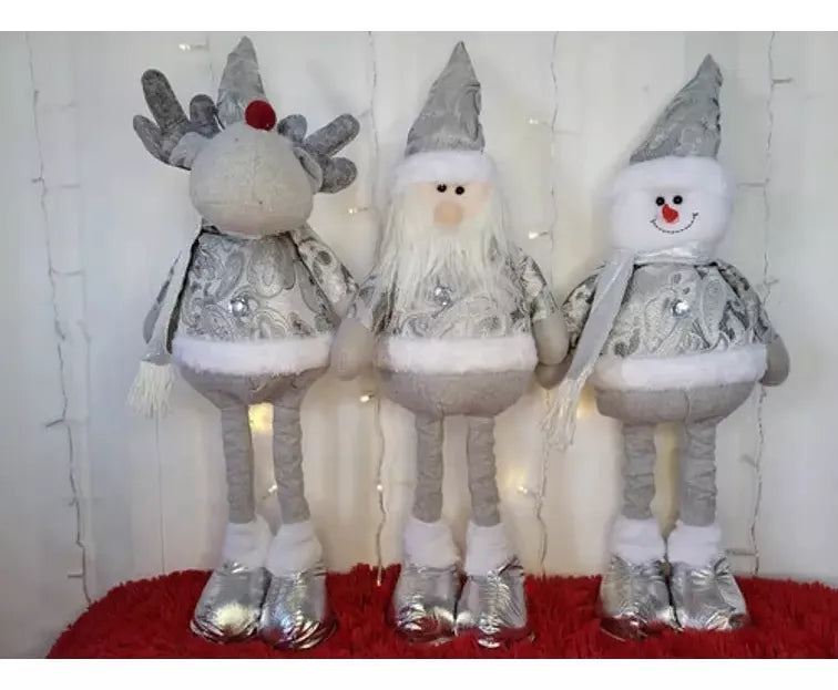 Pack 3 Muñecos De Navidad 70cm