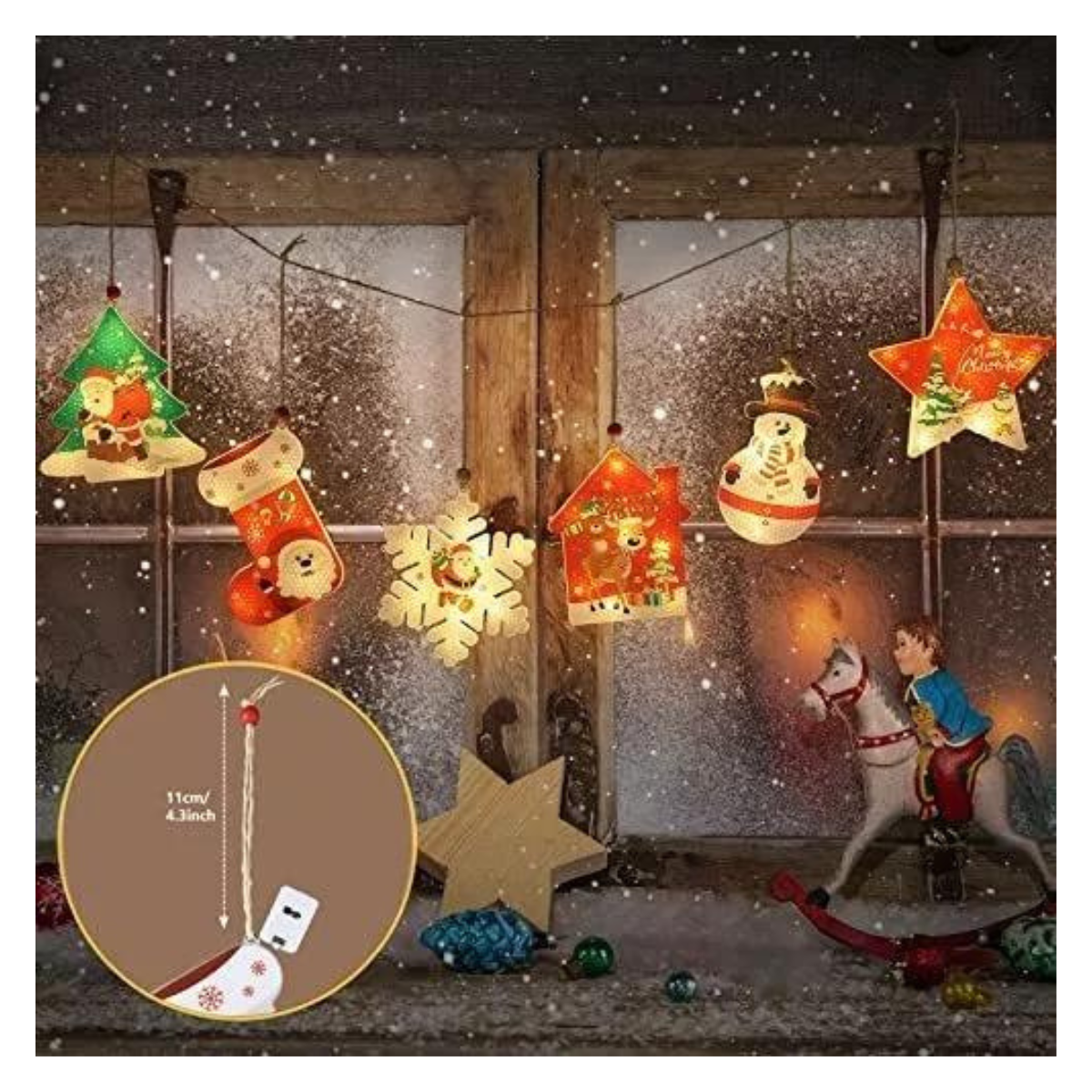 Paquete de 6 Luces Decorativas Navideñas