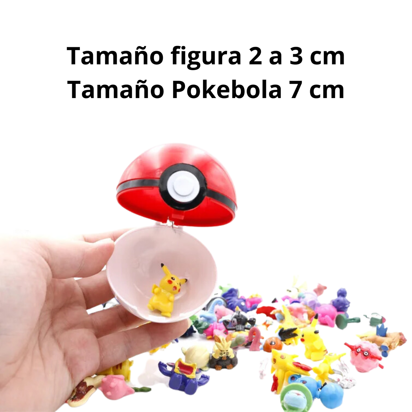Pokebola grande + 10 figuras Pokemon