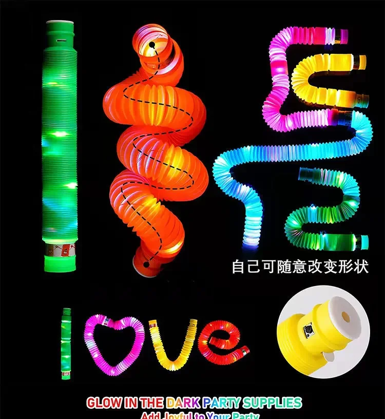 6 Pop It Tube Led Luces Tubo L 6 Piezas