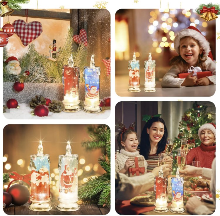 Pack 12 Velas Navideñas Led