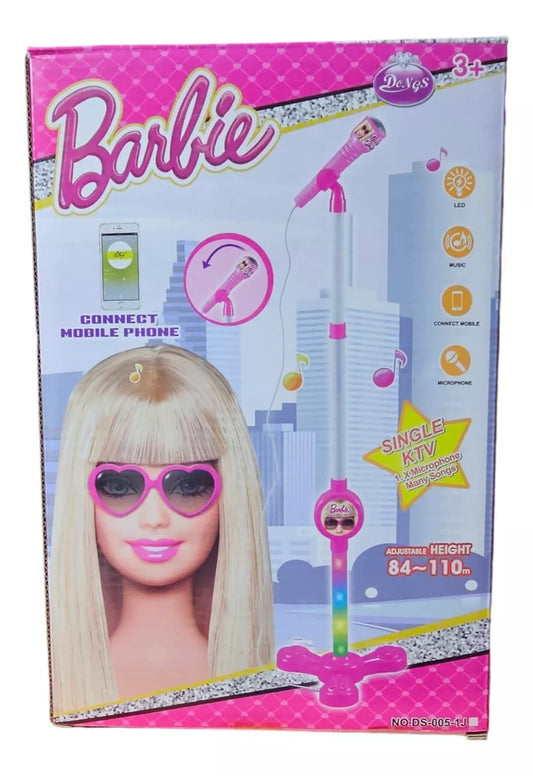 Microfono Pedestal Luz Musica  Barbie