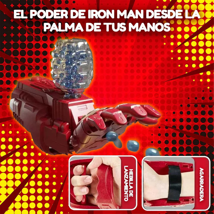 Guante iron man lanza hidrogel